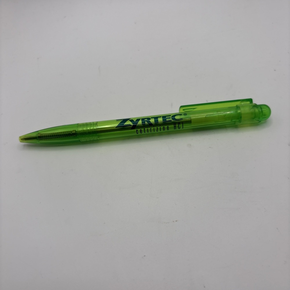 Twister Trans GT Ball Pen Promotional ZYRTEC Cetirizine Marketing Promo Green
